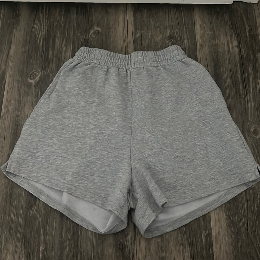 Grey sweatpants shorts